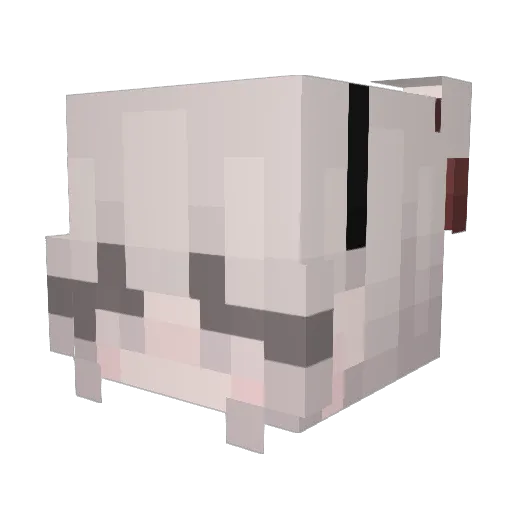 Powdery_snow Minecraft avatar head, 3D render