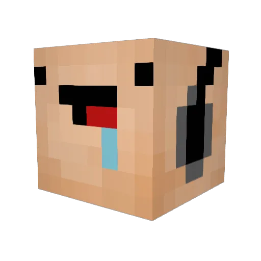 Power1I Minecraft avatar head, 3D render