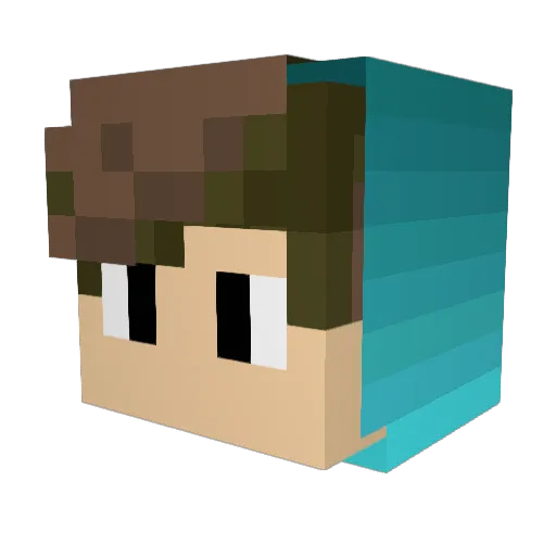 PowerChild Minecraft avatar head, 3D render