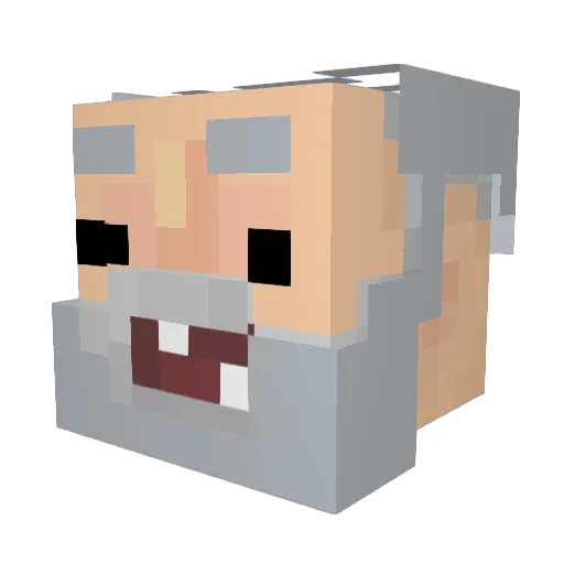 PowerConfig10 Minecraft avatar head, 3D render