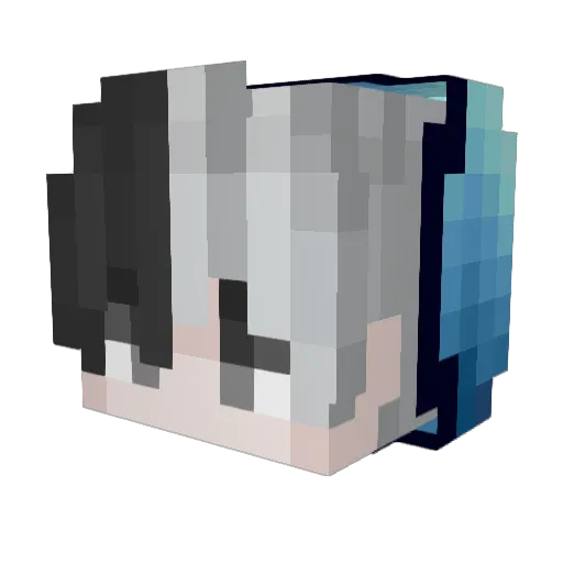 PowerCrusader Minecraft avatar head, 3D render