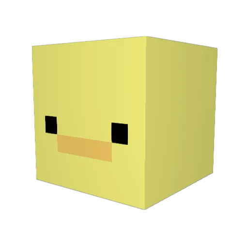 PowerDuck8 Minecraft avatar head, 3D render
