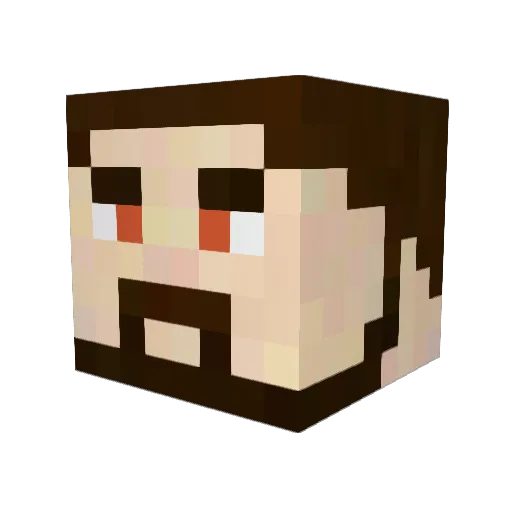 PowerFaction Minecraft avatar head, 3D render