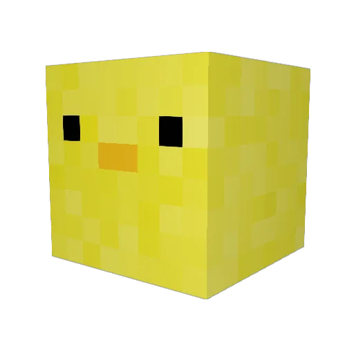PowerG_ Minecraft avatar head, 3D render