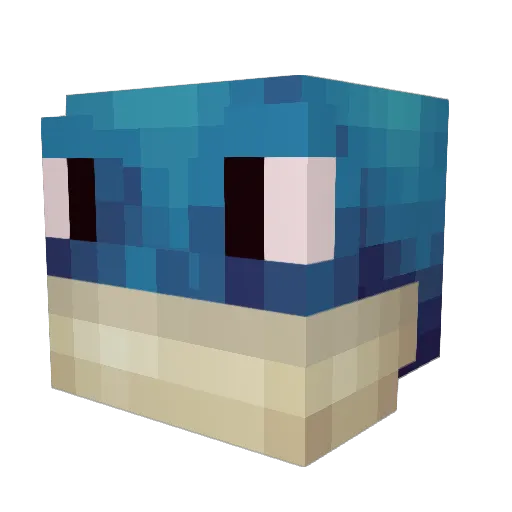 PowerMS Minecraft avatar head, 3D render