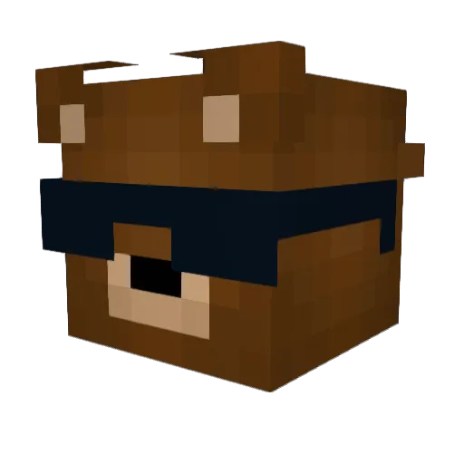 PowerMcBearYT Minecraft avatar head, 3D render
