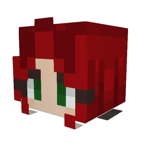 PowerMom52 Minecraft avatar head, 3D render