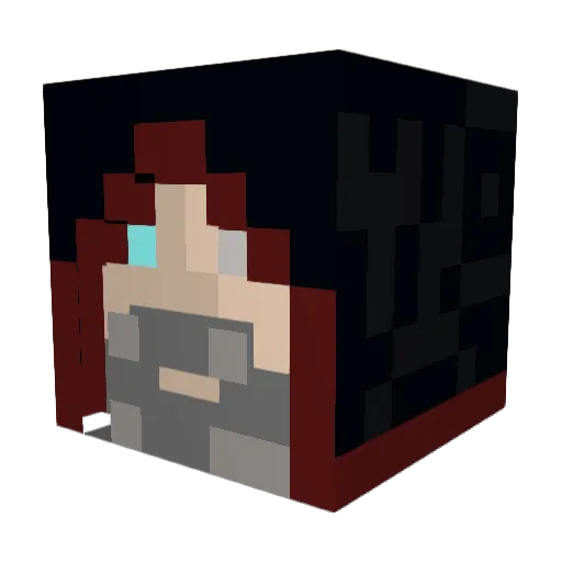 PowerOfOdin Minecraft avatar head, 3D render