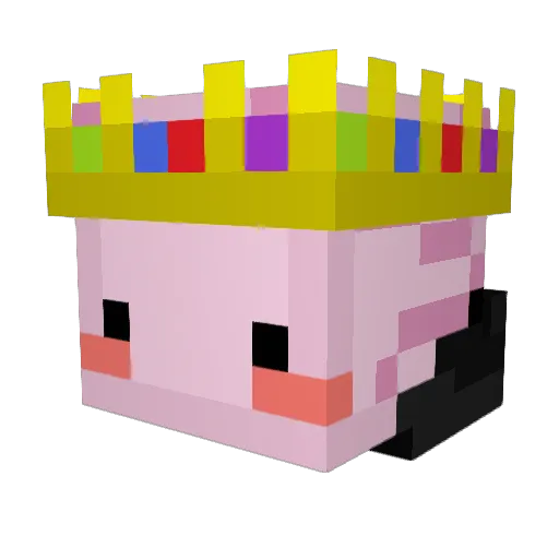 PowerOfPixel Minecraft avatar head, 3D render