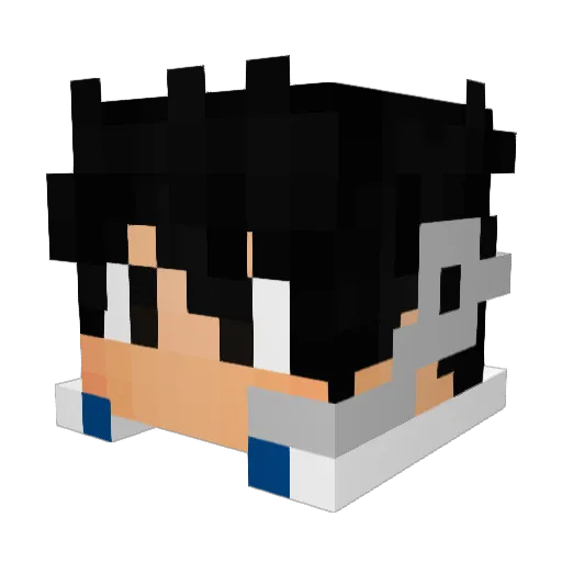 PowerPe4enka Minecraft avatar head, 3D render