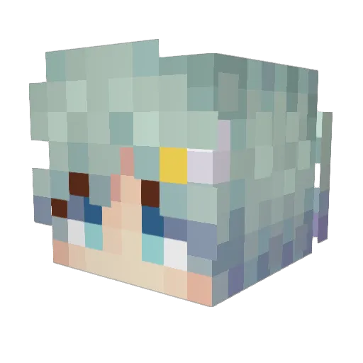 PowerPipes06 Minecraft avatar head, 3D render