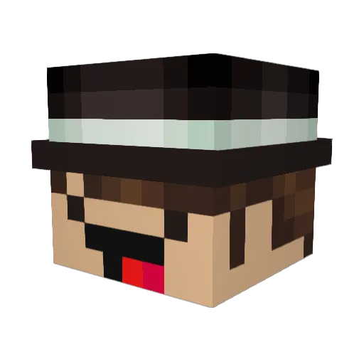 PowerPoint22 Minecraft avatar head, 3D render