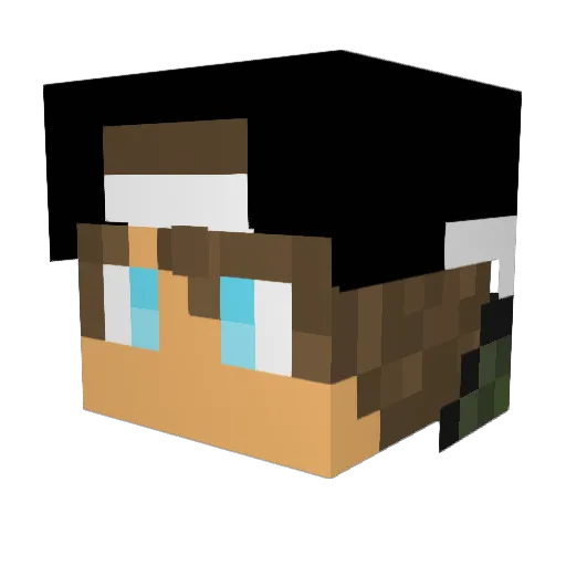 PowerProHD Minecraft avatar head, 3D render