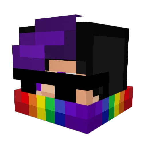 PowerPunchh Minecraft avatar head, 3D render