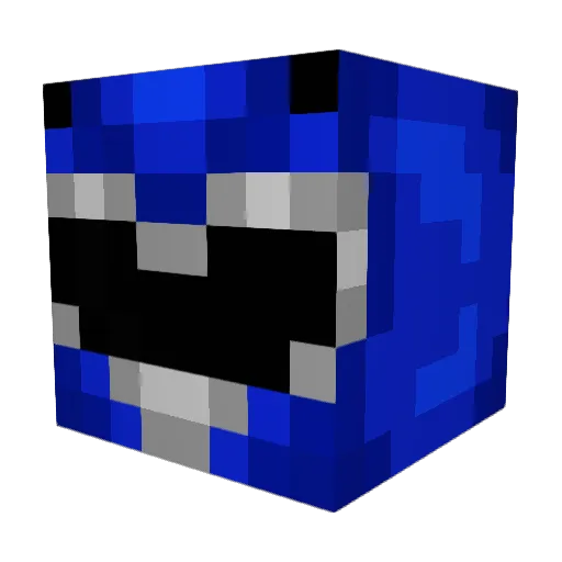 PowerRangerAzul Minecraft avatar head, 3D render