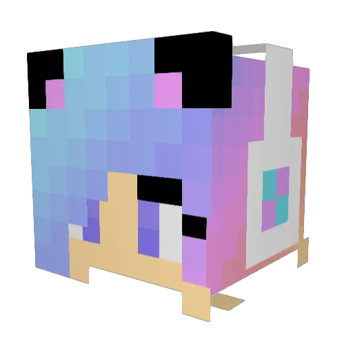 PowerSmolhajTop Minecraft avatar head, 3D render