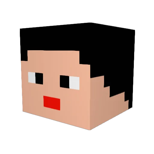 PowerTony Minecraft avatar head, 3D render