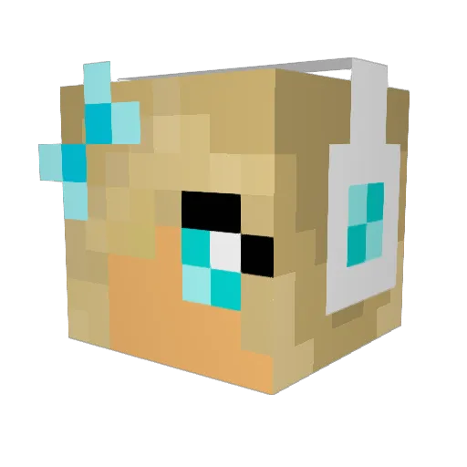 PowerTower Minecraft avatar head, 3D render