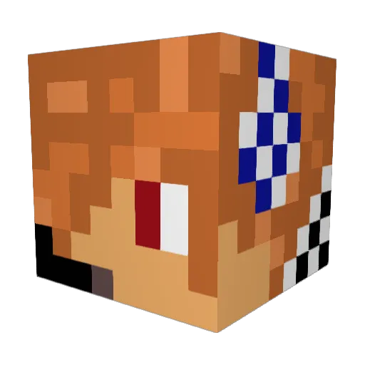 PowerWolf890 Minecraft avatar head, 3D render