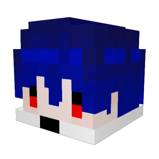 Power_Fashion Minecraft avatar head, 3D render