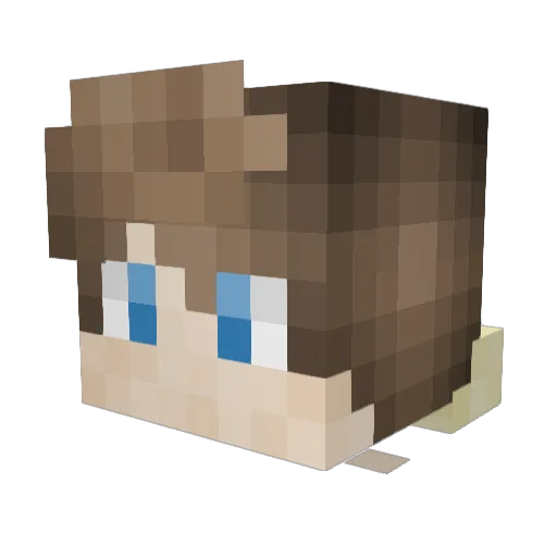Power_of_simon Minecraft avatar head, 3D render