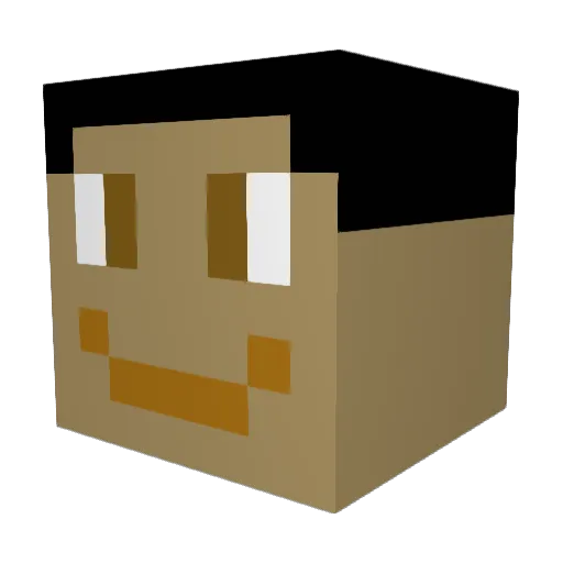 Powerdork7 Minecraft avatar head, 3D render