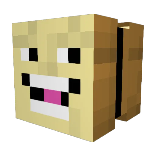 Powered_Toast Minecraft avatar head, 3D render