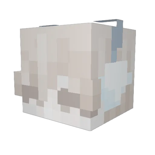 Powereds Minecraft avatar head, 3D render