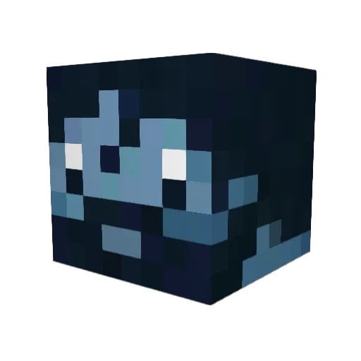 Poweredup Minecraft avatar head, 3D render