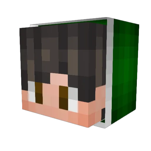 Poweredx Minecraft avatar head, 3D render