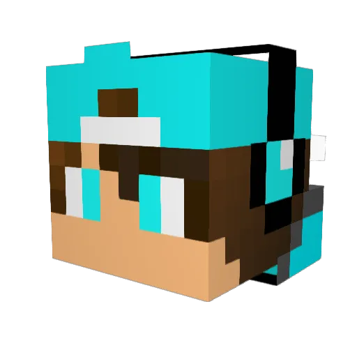 PowerfulGame_ Minecraft avatar head, 3D render