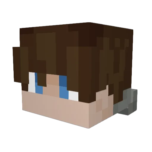 Powerful_P Minecraft avatar head, 3D render
