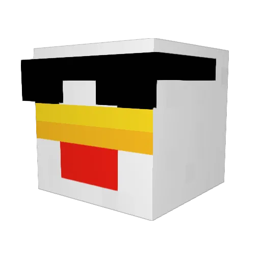 Powerful_Prime Minecraft avatar head, 3D render