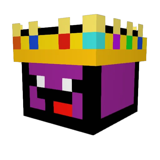 Powerful__ Minecraft avatar head, 3D render