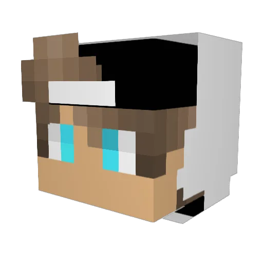 Powerfulwhistle Minecraft avatar head, 3D render