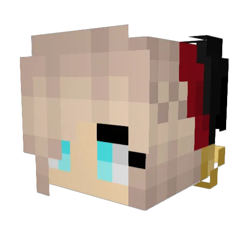 Powergirl55 Minecraft avatar head, 3D render