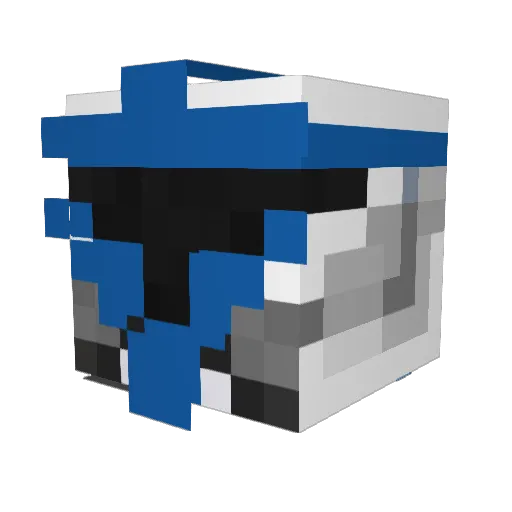 Powerhawk_ Minecraft avatar head, 3D render