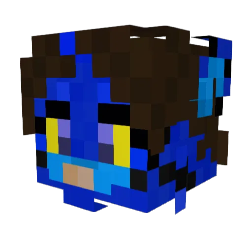 Powerless001 Minecraft avatar head, 3D render