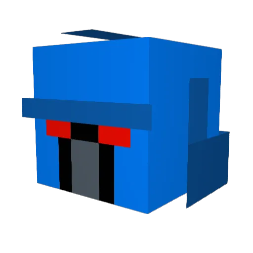 Poweroids Minecraft avatar head, 3D render