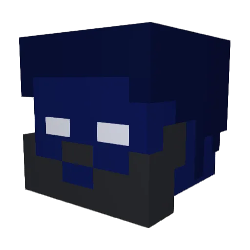 Powerpedo123 Minecraft avatar head, 3D render