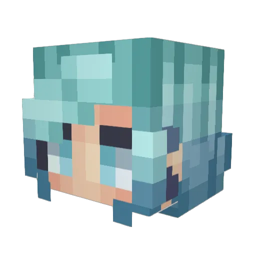 Powerpuff24601 Minecraft avatar head, 3D render
