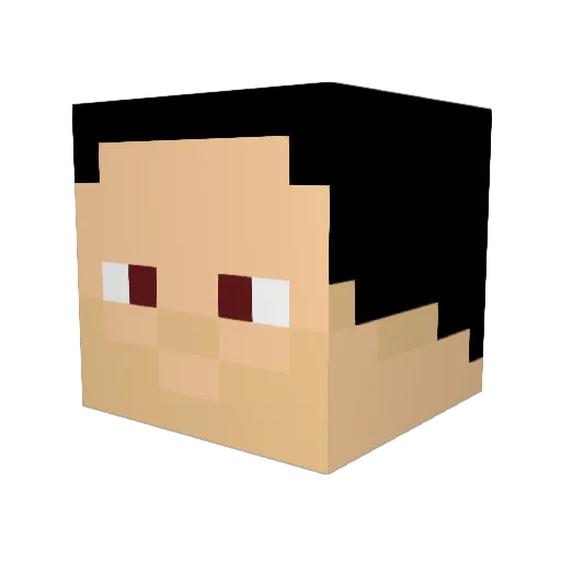 Powershock25 Minecraft avatar head, 3D render