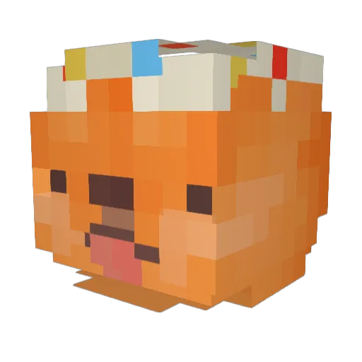 Powersleid Minecraft avatar head, 3D render