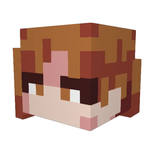 Powertastic Minecraft avatar head, 3D render