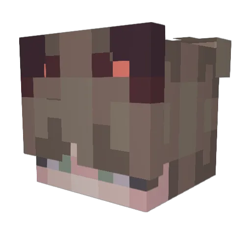 Powerthy Minecraft avatar head, 3D render