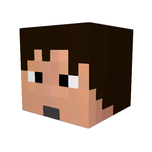 Poweruser Minecraft avatar head, 3D render