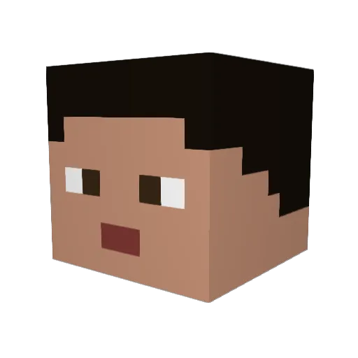 Powesedor Minecraft avatar head, 3D render
