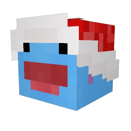 Powin Minecraft avatar head, 3D render