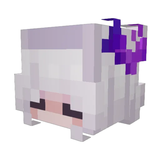 Powltn Minecraft avatar head, 3D render