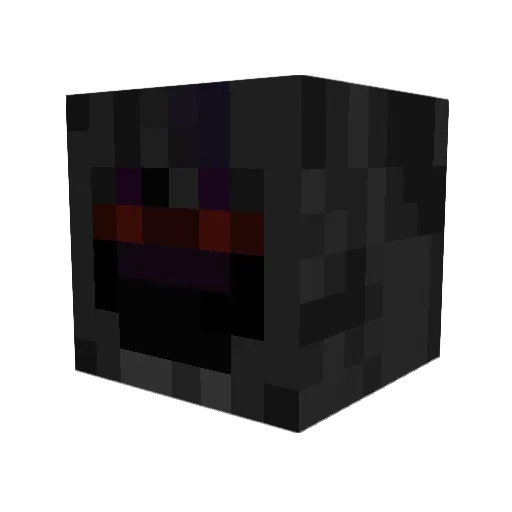 Powned124 Minecraft avatar head, 3D render